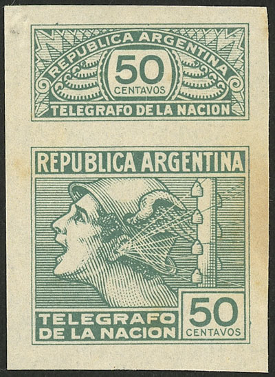 Lot 849 - Argentina telegraph stamps - Guillermo Jalil - Philatino Auction # 2550 ARGENTINA: General sale with lots at very low starts! Lot 849 - Argentina telegraph stamps - Guillermo Jalil - Philatino Auction # 2550 ARGENTINA: General sale with lots at very low starts!