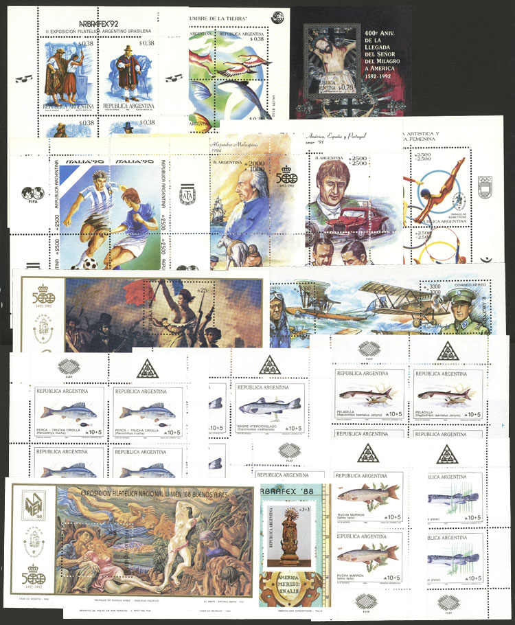 Lot 823 - Argentina souvenir sheets - Guillermo Jalil - Philatino Auction # 2550 ARGENTINA: General sale with lots at very low starts! Lot 823 - Argentina souvenir sheets - Guillermo Jalil - Philatino Auction # 2550 ARGENTINA: General sale with lots at very low starts!