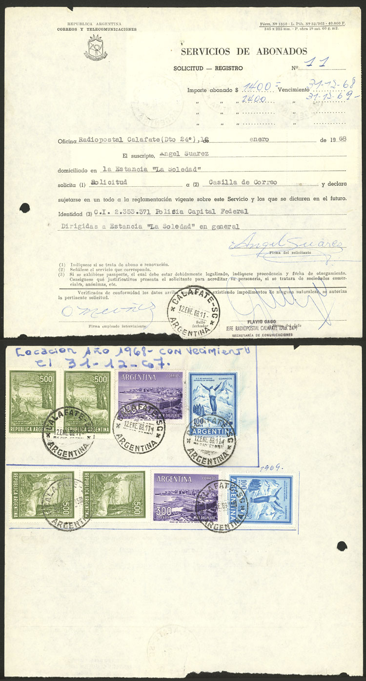 Lot 920 - Argentina postal history - Guillermo Jalil - Philatino Auction # 2550 ARGENTINA: General sale with lots at very low starts! Lot 920 - Argentina postal history - Guillermo Jalil - Philatino Auction # 2550 ARGENTINA: General sale with lots at very low starts!
