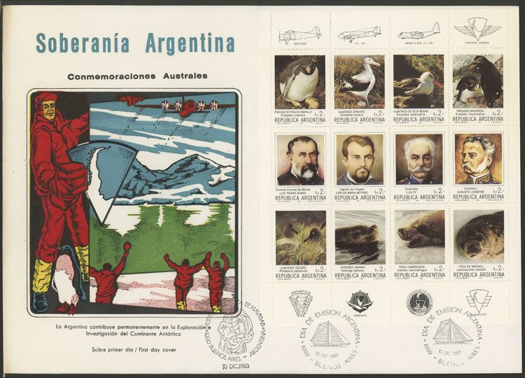 Lot 794 - Argentina souvenir sheets -  Guillermo Jalil - Philatino Auction # 2550 ARGENTINA: General sale with lots at very low starts!