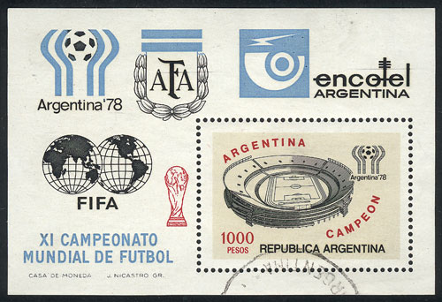 Lot 791 - Argentina souvenir sheets -  Guillermo Jalil - Philatino Auction # 2550 ARGENTINA: General sale with lots at very low starts!