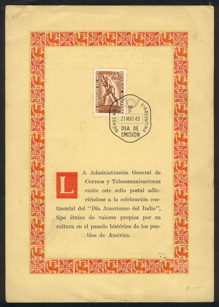 Lot 432 - Argentina general issues - Guillermo Jalil - Philatino Auction # 2550 ARGENTINA: General sale with lots at very low starts! Lot 432 - Argentina general issues - Guillermo Jalil - Philatino Auction # 2550 ARGENTINA: General sale with lots at very low starts!