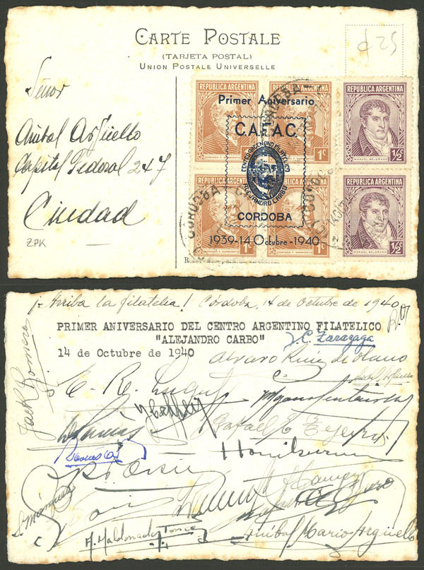 Lot 1153 - Argentina postal history - Guillermo Jalil - Philatino Auction # 2605 ARGENTINA: Very good selection of interesting lots with very low prices! Lot 1153 - Argentina postal history - Guillermo Jalil - Philatino Auction # 2605 ARGENTINA: Very good selection of interesting lots with very low prices!