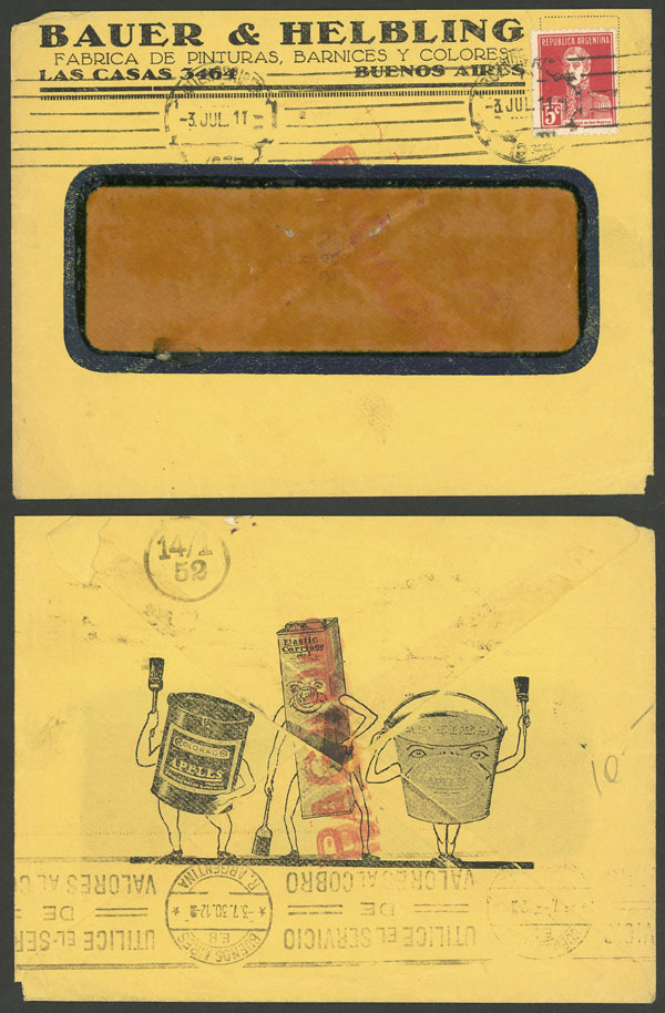 Lot 1140 - Argentina postal history - Guillermo Jalil - Philatino Auction # 2605 ARGENTINA: Very good selection of interesting lots with very low prices! Lot 1140 - Argentina postal history - Guillermo Jalil - Philatino Auction # 2605 ARGENTINA: Very good selection of interesting lots with very low prices!
