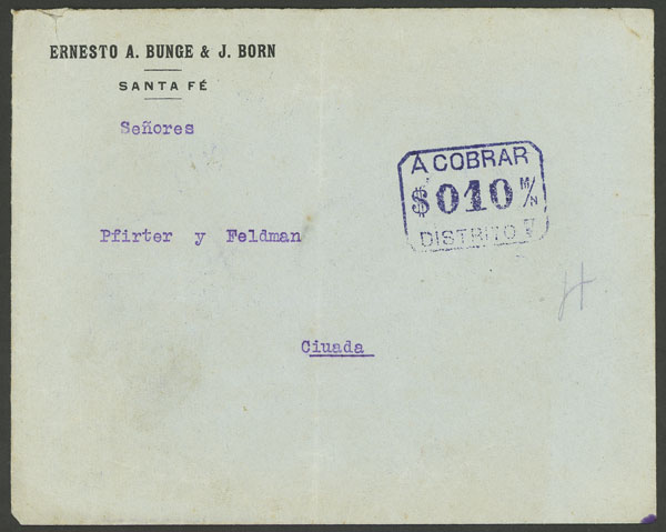 Lot 1120 - Argentina postal history -  Guillermo Jalil - Philatino Auction # 2605 ARGENTINA: Very good selection of interesting lots with very low prices!