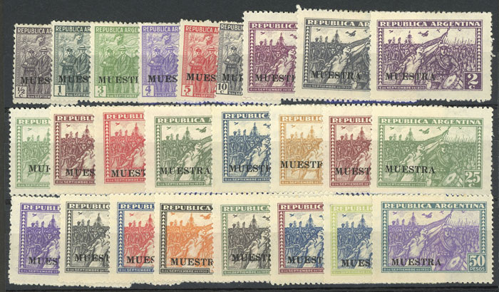 Lot 370 - Argentina general issues -  Guillermo Jalil - Philatino Auction # 2605 ARGENTINA: Very good selection of interesting lots with very low prices!
