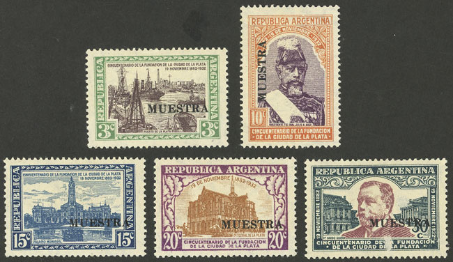 Lot 392 - Argentina general issues -  Guillermo Jalil - Philatino Auction # 2605 ARGENTINA: Very good selection of interesting lots with very low prices!