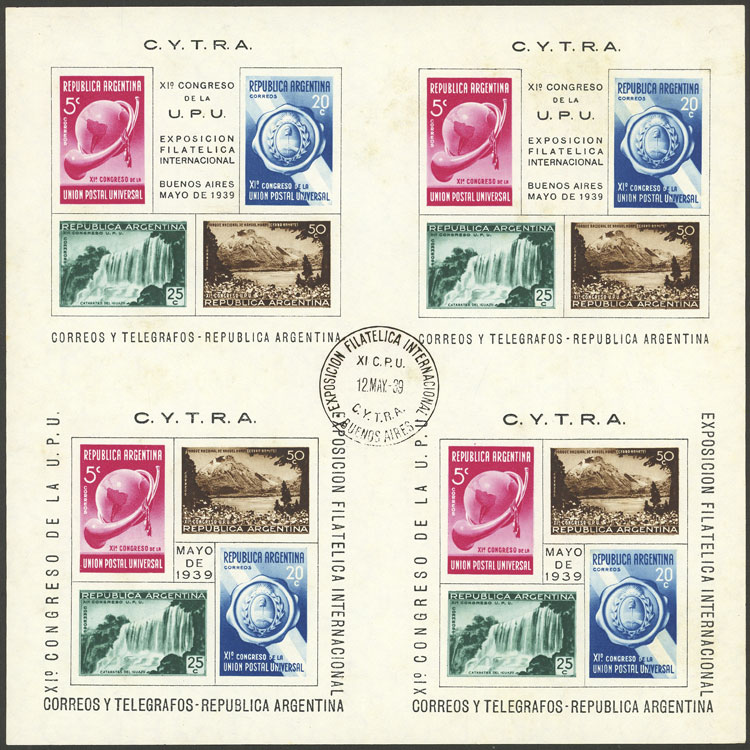 Lot 926 - Argentina souvenir sheets -  Guillermo Jalil - Philatino Auction # 2605 ARGENTINA: Very good selection of interesting lots with very low prices!