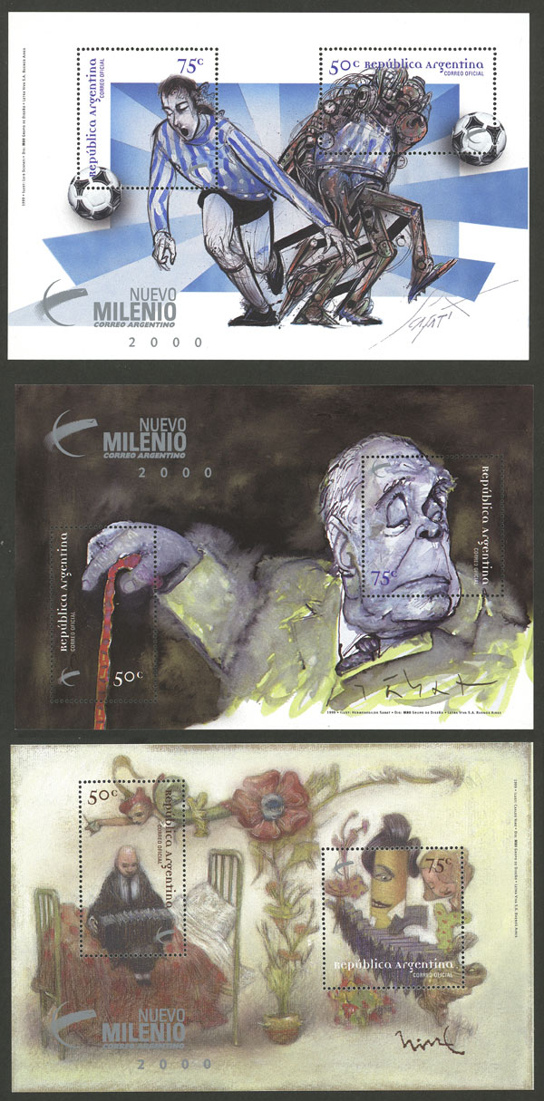 Lot 957 - Argentina souvenir sheets - Guillermo Jalil - Philatino Auction # 2605 ARGENTINA: Very good selection of interesting lots with very low prices! Lot 957 - Argentina souvenir sheets - Guillermo Jalil - Philatino Auction # 2605 ARGENTINA: Very good selection of interesting lots with very low prices!