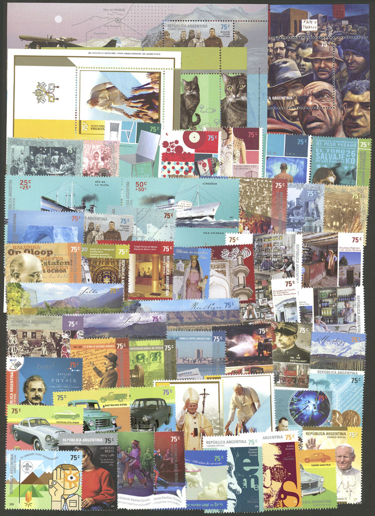 Lot 867 - Argentina general issues -  Guillermo Jalil - Philatino Auction # 2605 ARGENTINA: Very good selection of interesting lots with very low prices!