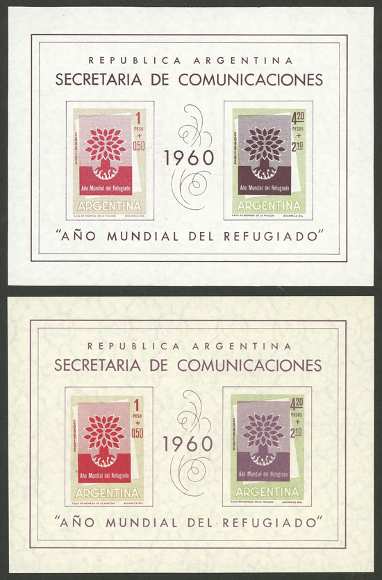 Lot 934 - Argentina souvenir sheets -  Guillermo Jalil - Philatino Auction # 2605 ARGENTINA: Very good selection of interesting lots with very low prices!