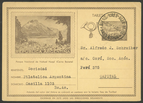 Lot 1075 - Argentina Postal stationery - Guillermo Jalil - Philatino Auction # 2605 ARGENTINA: Very good selection of interesting lots with very low prices! Lot 1075 - Argentina Postal stationery - Guillermo Jalil - Philatino Auction # 2605 ARGENTINA: Very good selection of interesting lots with very low prices!