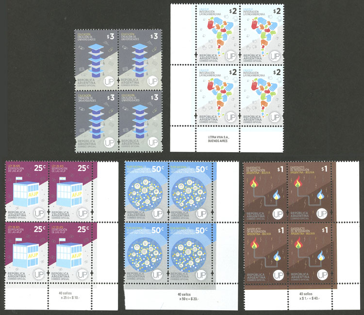 Lot 885 - Argentina general issues -  Guillermo Jalil - Philatino Auction # 2605 ARGENTINA: Very good selection of interesting lots with very low prices!