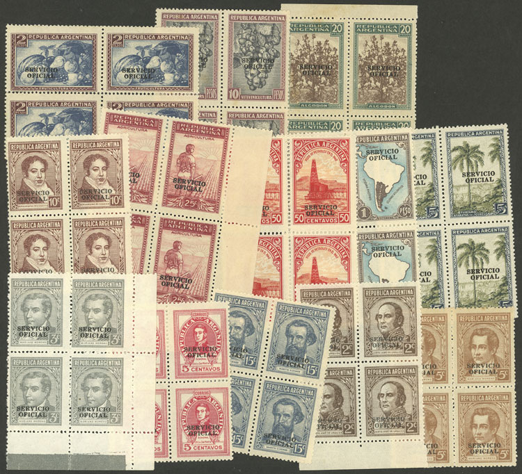 Lot 996 - Argentina official stamps -  Guillermo Jalil - Philatino Auction # 2605 ARGENTINA: Very good selection of interesting lots with very low prices!