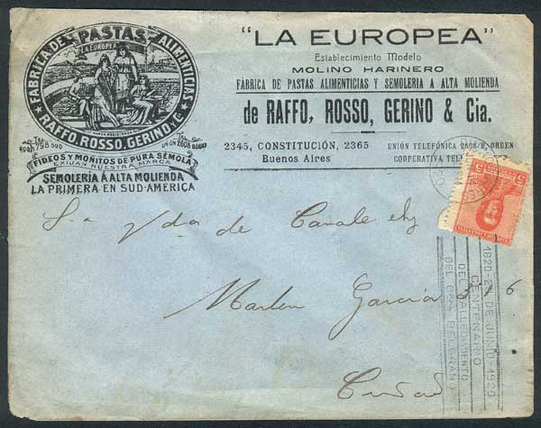 Lot 1128 - Argentina postal history - Guillermo Jalil - Philatino Auction # 2605 ARGENTINA: Very good selection of interesting lots with very low prices! Lot 1128 - Argentina postal history - Guillermo Jalil - Philatino Auction # 2605 ARGENTINA: Very good selection of interesting lots with very low prices!