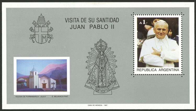 Lot 942 - Argentina souvenir sheets -  Guillermo Jalil - Philatino Auction # 2605 ARGENTINA: Very good selection of interesting lots with very low prices!