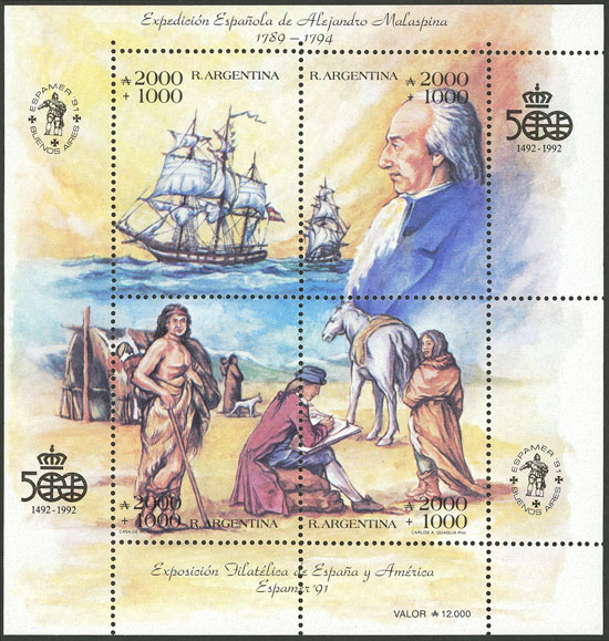 Lot 949 - Argentina souvenir sheets -  Guillermo Jalil - Philatino Auction # 2605 ARGENTINA: Very good selection of interesting lots with very low prices!