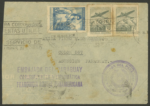 Lot 1158 - Argentina postal history - Guillermo Jalil - Philatino Auction # 2605 ARGENTINA: Very good selection of interesting lots with very low prices! Lot 1158 - Argentina postal history - Guillermo Jalil - Philatino Auction # 2605 ARGENTINA: Very good selection of interesting lots with very low prices!