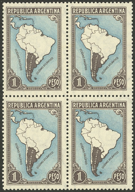Lot 420 - Argentina general issues -  Guillermo Jalil - Philatino Auction # 2605 ARGENTINA: Very good selection of interesting lots with very low prices!