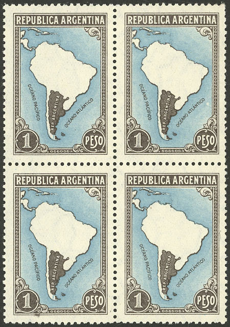 Lot 422 - Argentina general issues -  Guillermo Jalil - Philatino Auction # 2605 ARGENTINA: Very good selection of interesting lots with very low prices!