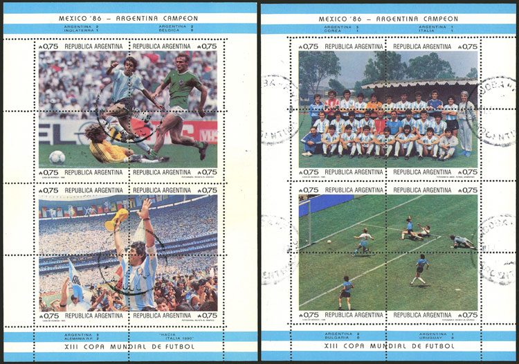 Lot 941 - Argentina souvenir sheets -  Guillermo Jalil - Philatino Auction # 2605 ARGENTINA: Very good selection of interesting lots with very low prices!