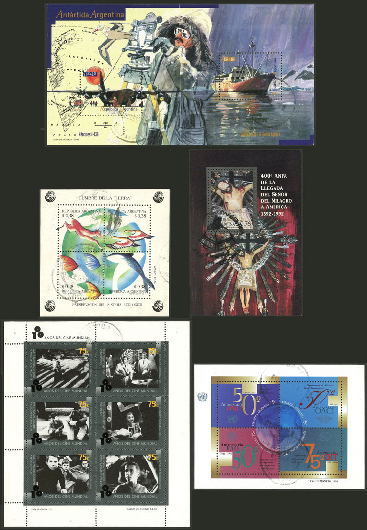 Lot 952 - Argentina souvenir sheets - Guillermo Jalil - Philatino Auction # 2605 ARGENTINA: Very good selection of interesting lots with very low prices! Lot 952 - Argentina souvenir sheets - Guillermo Jalil - Philatino Auction # 2605 ARGENTINA: Very good selection of interesting lots with very low prices!