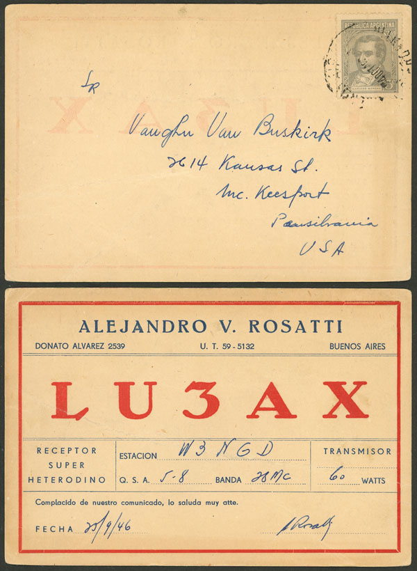 Lot 1159 - Argentina postal history - Guillermo Jalil - Philatino Auction # 2605 ARGENTINA: Very good selection of interesting lots with very low prices! Lot 1159 - Argentina postal history - Guillermo Jalil - Philatino Auction # 2605 ARGENTINA: Very good selection of interesting lots with very low prices!