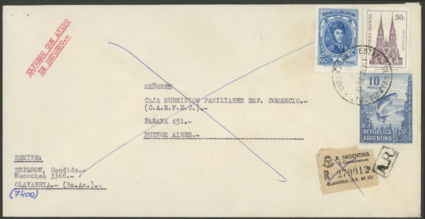 Lot 1187 - Argentina postal history - Guillermo Jalil - Philatino Auction # 2605 ARGENTINA: Very good selection of interesting lots with very low prices! Lot 1187 - Argentina postal history - Guillermo Jalil - Philatino Auction # 2605 ARGENTINA: Very good selection of interesting lots with very low prices!