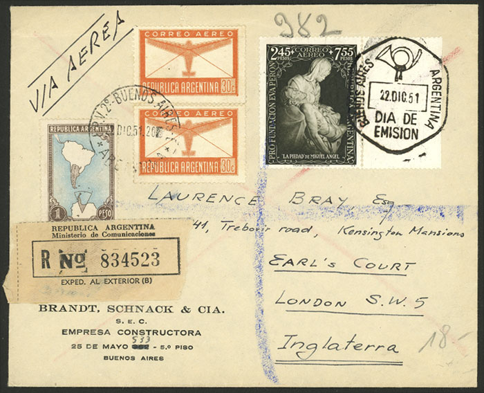 Lot 1162 - Argentina postal history - Guillermo Jalil - Philatino Auction # 2605 ARGENTINA: Very good selection of interesting lots with very low prices! Lot 1162 - Argentina postal history - Guillermo Jalil - Philatino Auction # 2605 ARGENTINA: Very good selection of interesting lots with very low prices!