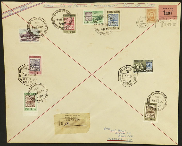 Lot 636 - Argentina official stamps -  Guillermo Jalil - Philatino Auction # 2605 ARGENTINA: Very good selection of interesting lots with very low prices!