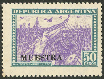 Lot 381 - Argentina general issues -  Guillermo Jalil - Philatino Auction # 2605 ARGENTINA: Very good selection of interesting lots with very low prices!