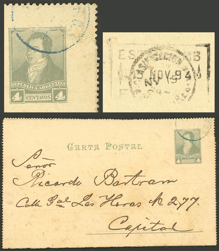 Lot 1098 - Argentina postal history - Guillermo Jalil - Philatino Auction # 2605 ARGENTINA: Very good selection of interesting lots with very low prices! Lot 1098 - Argentina postal history - Guillermo Jalil - Philatino Auction # 2605 ARGENTINA: Very good selection of interesting lots with very low prices!
