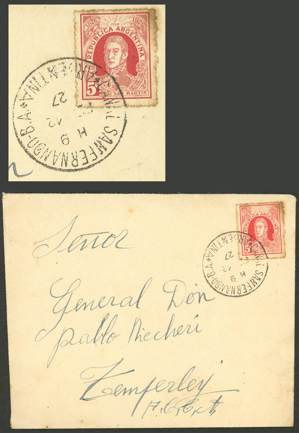 Lot 1135 - Argentina postal history - Guillermo Jalil - Philatino Auction # 2605 ARGENTINA: Very good selection of interesting lots with very low prices! Lot 1135 - Argentina postal history - Guillermo Jalil - Philatino Auction # 2605 ARGENTINA: Very good selection of interesting lots with very low prices!