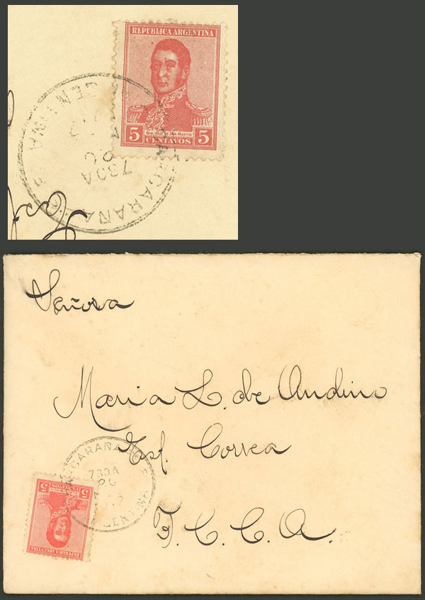 Lot 1127 - Argentina postal history - Guillermo Jalil - Philatino Auction # 2605 ARGENTINA: Very good selection of interesting lots with very low prices! Lot 1127 - Argentina postal history - Guillermo Jalil - Philatino Auction # 2605 ARGENTINA: Very good selection of interesting lots with very low prices!