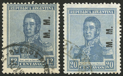 Lot 977 - Argentina official stamps -  Guillermo Jalil - Philatino Auction # 2605 ARGENTINA: Very good selection of interesting lots with very low prices!