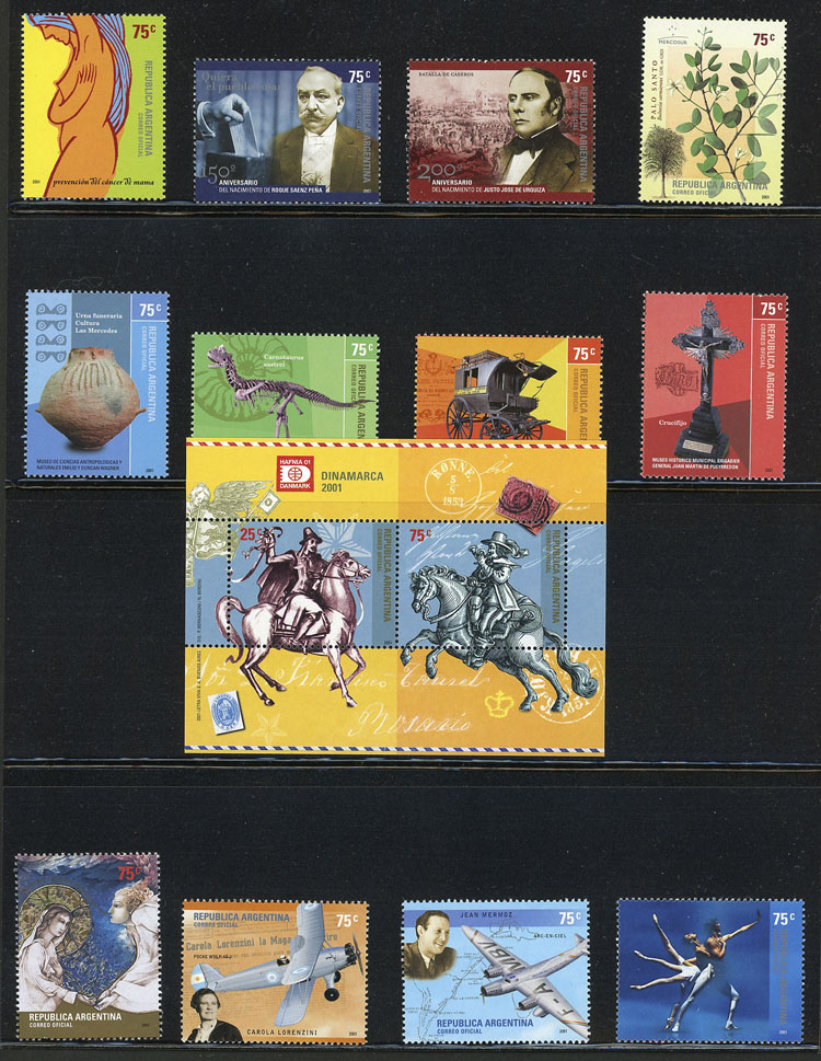 Lot 860 - Argentina general issues -  Guillermo Jalil - Philatino Auction # 2605 ARGENTINA: Very good selection of interesting lots with very low prices!