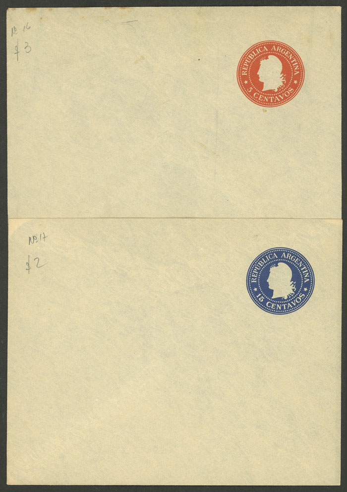 Lot 1044 - Argentina Postal stationery -  Guillermo Jalil - Philatino Auction # 2605 ARGENTINA: Very good selection of interesting lots with very low prices!