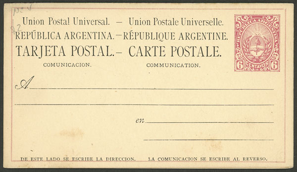 Lot 1063 - Argentina Postal stationery - Guillermo Jalil - Philatino Auction # 2605 ARGENTINA: Very good selection of interesting lots with very low prices! Lot 1063 - Argentina Postal stationery - Guillermo Jalil - Philatino Auction # 2605 ARGENTINA: Very good selection of interesting lots with very low prices!