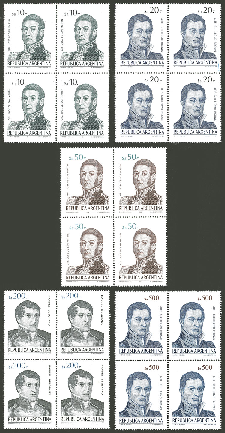 Lot 810 - Argentina general issues -  Guillermo Jalil - Philatino Auction # 2605 ARGENTINA: Very good selection of interesting lots with very low prices!