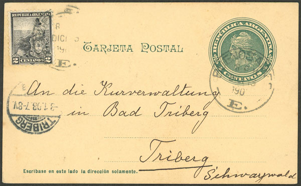 Lot 1115 - Argentina postal history -  Guillermo Jalil - Philatino Auction # 2605 ARGENTINA: Very good selection of interesting lots with very low prices!