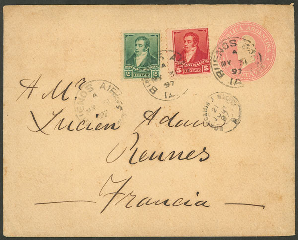 Lot 1101 - Argentina postal history -  Guillermo Jalil - Philatino Auction # 2605 ARGENTINA: Very good selection of interesting lots with very low prices!