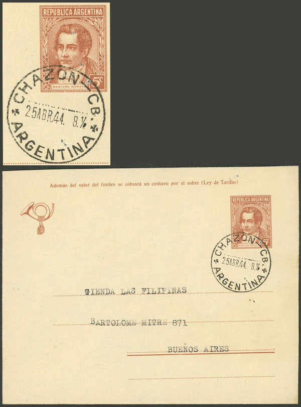 Lot 1155 - Argentina postal history - Guillermo Jalil - Philatino Auction # 2605 ARGENTINA: Very good selection of interesting lots with very low prices! Lot 1155 - Argentina postal history - Guillermo Jalil - Philatino Auction # 2605 ARGENTINA: Very good selection of interesting lots with very low prices!