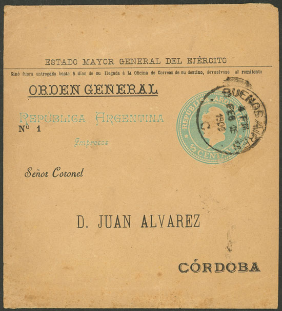 Lot 1105 - Argentina postal history -  Guillermo Jalil - Philatino Auction # 2605 ARGENTINA: Very good selection of interesting lots with very low prices!