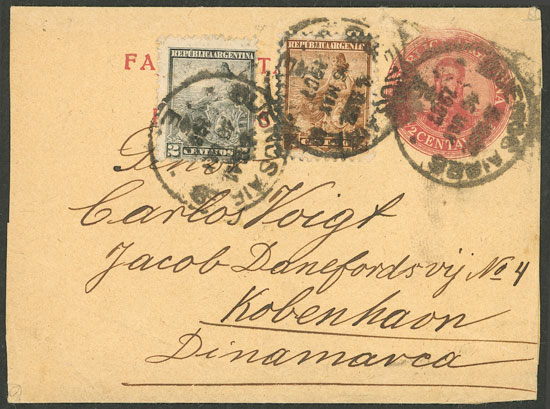 Lot 1114 - Argentina postal history -  Guillermo Jalil - Philatino Auction # 2605 ARGENTINA: Very good selection of interesting lots with very low prices!