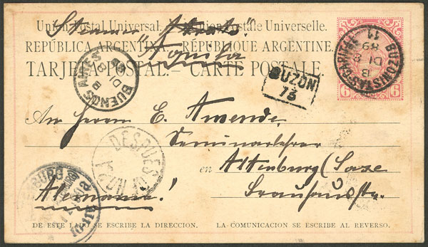 Lot 1092 - Argentina postal history - Guillermo Jalil - Philatino Auction # 2605 ARGENTINA: Very good selection of interesting lots with very low prices! Lot 1092 - Argentina postal history - Guillermo Jalil - Philatino Auction # 2605 ARGENTINA: Very good selection of interesting lots with very low prices!