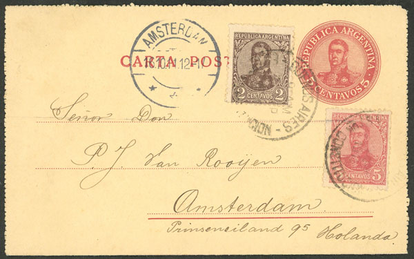 Lot 1117 - Argentina postal history -  Guillermo Jalil - Philatino Auction # 2605 ARGENTINA: Very good selection of interesting lots with very low prices!
