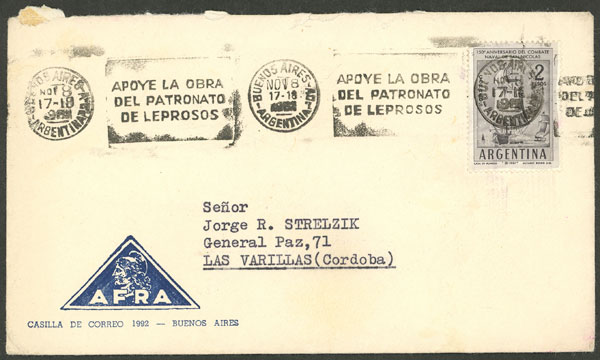 Lot 1172 - Argentina postal history - Guillermo Jalil - Philatino Auction # 2605 ARGENTINA: Very good selection of interesting lots with very low prices! Lot 1172 - Argentina postal history - Guillermo Jalil - Philatino Auction # 2605 ARGENTINA: Very good selection of interesting lots with very low prices!
