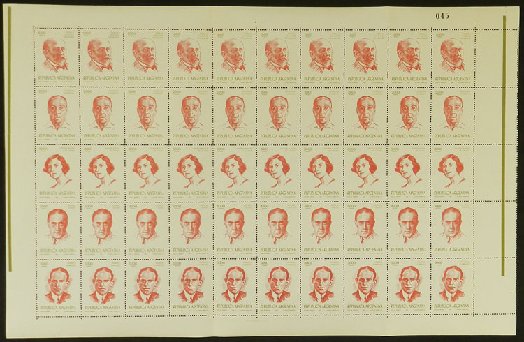 Lot 807 - Argentina general issues -  Guillermo Jalil - Philatino Auction # 2605 ARGENTINA: Very good selection of interesting lots with very low prices!