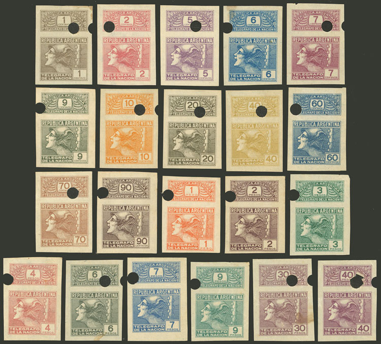Lot 1009 - Argentina telegraph stamps - Guillermo Jalil - Philatino Auction # 2605 ARGENTINA: Very good selection of interesting lots with very low prices! Lot 1009 - Argentina telegraph stamps - Guillermo Jalil - Philatino Auction # 2605 ARGENTINA: Very good selection of interesting lots with very low prices!