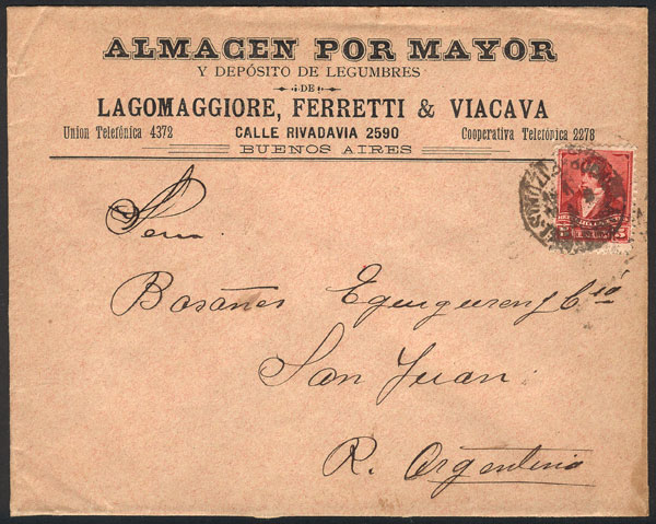 Lot 1103 - Argentina postal history -  Guillermo Jalil - Philatino Auction # 2605 ARGENTINA: Very good selection of interesting lots with very low prices!